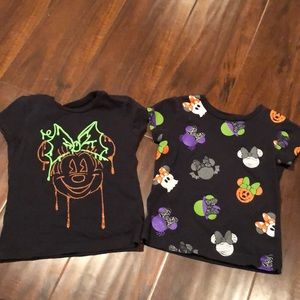 2 Disney store Halloween shirts.